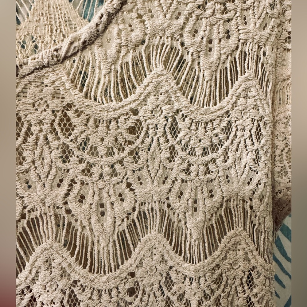 Anthropologie Asymmetrical Lace Tee - Picture 4 of 7